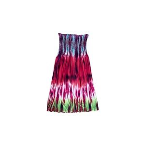 Imagination Women's Strapless Dress-Rainbow Tie Dye-Size M/L-NWOT